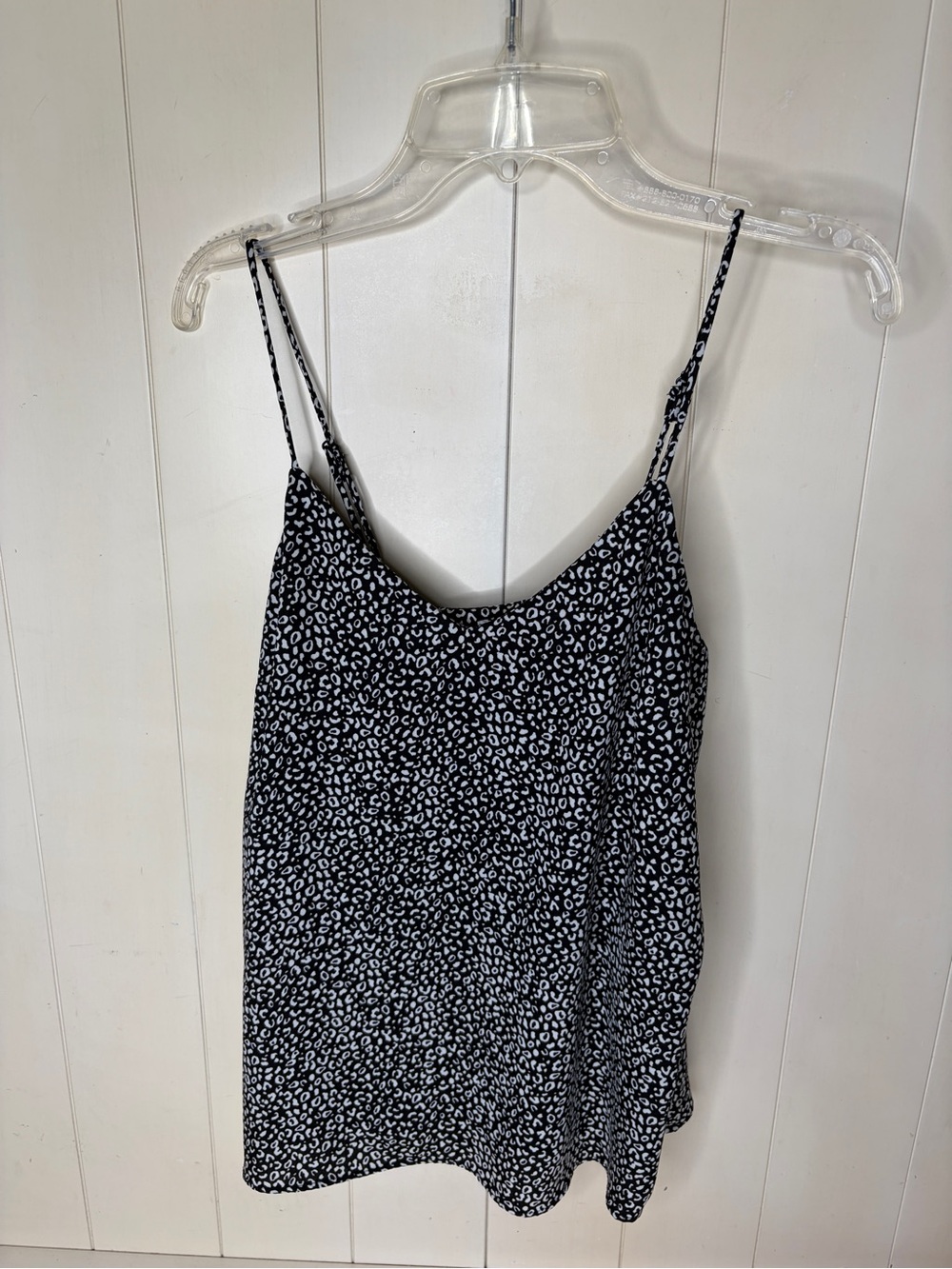 Nine West Cami Adjustable Spaghetti Strap - Animal Print Black White XS